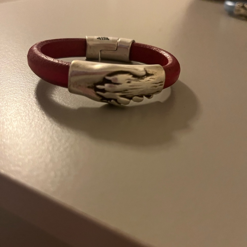 Heart and Paw Red Bracelet